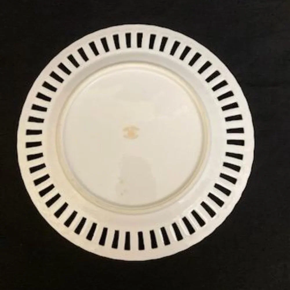 Vintage Ucagco Porcelain‎ Ceramic Fruit Plate Plum Reticulated Gilded Japan